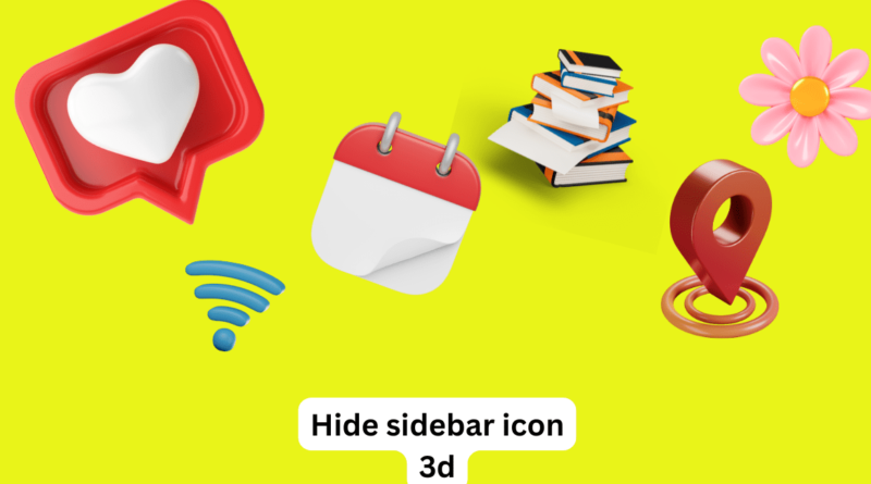 Hide sidebar icon 3D